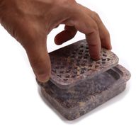 Tvålfat med Galler i Täljsten 11x8cm - Klassisk Kvadrat