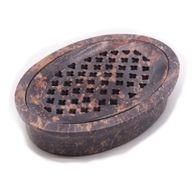 Tvålfat med Galler i Täljsten 11x8cm - Klassisk Oval