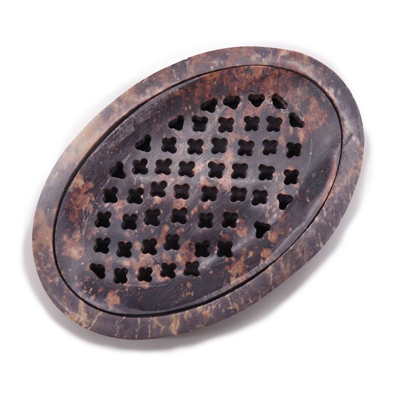 Tvålfat med Galler i Täljsten 11x8cm - Klassisk Oval