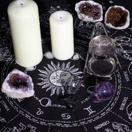 Esoterisk Fransad Altarduk - Horoskop