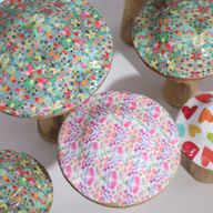 Stor Svamp - 20cm - Vacker Blommig