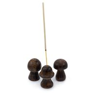 Set med 3 Mini Rökelsehållare - Svampar (8cm 7cm 6.5cm)