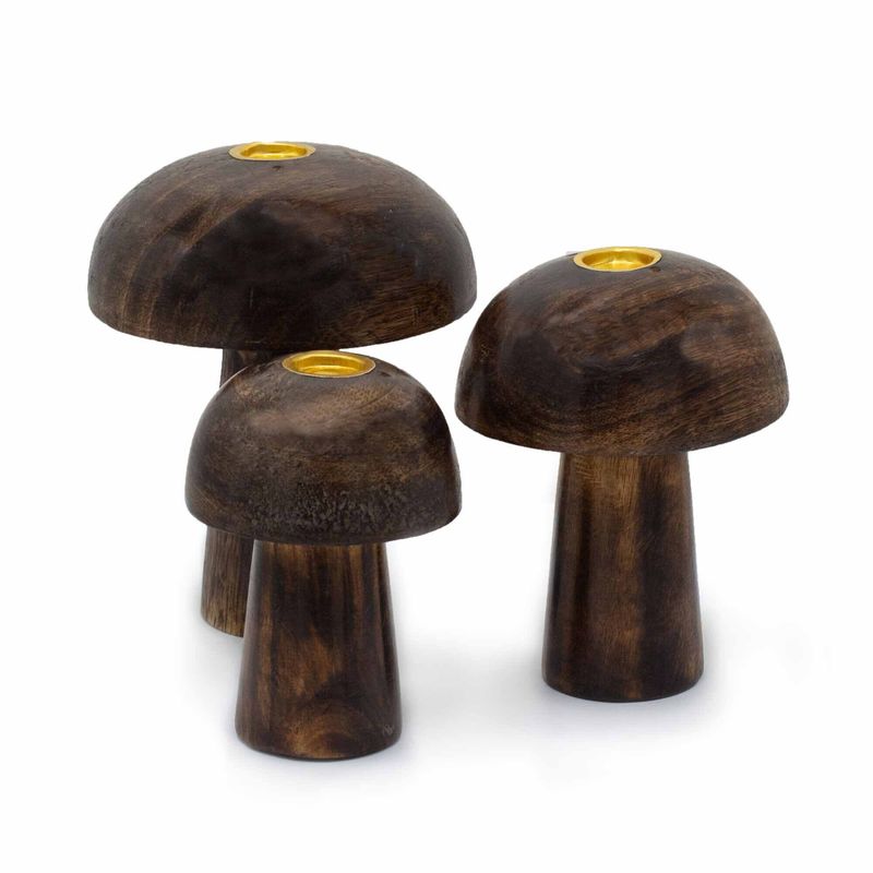 Set med 3 Rökelsehållare till Koner - Svampar (10cm 9cm 8cm)