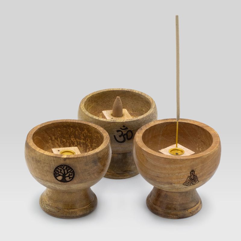 Stor Ritualskål Rökelsehållare till Koner 11x9 cm - Buddha
