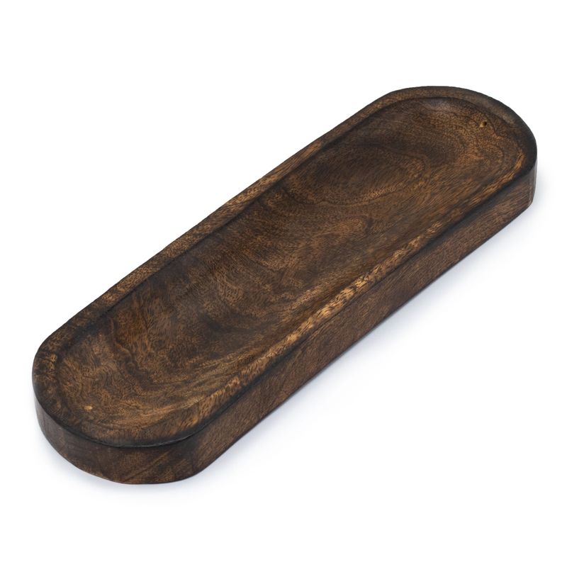 Stor Rökelsebricka 30x10cm - Klassisk Mangoträ