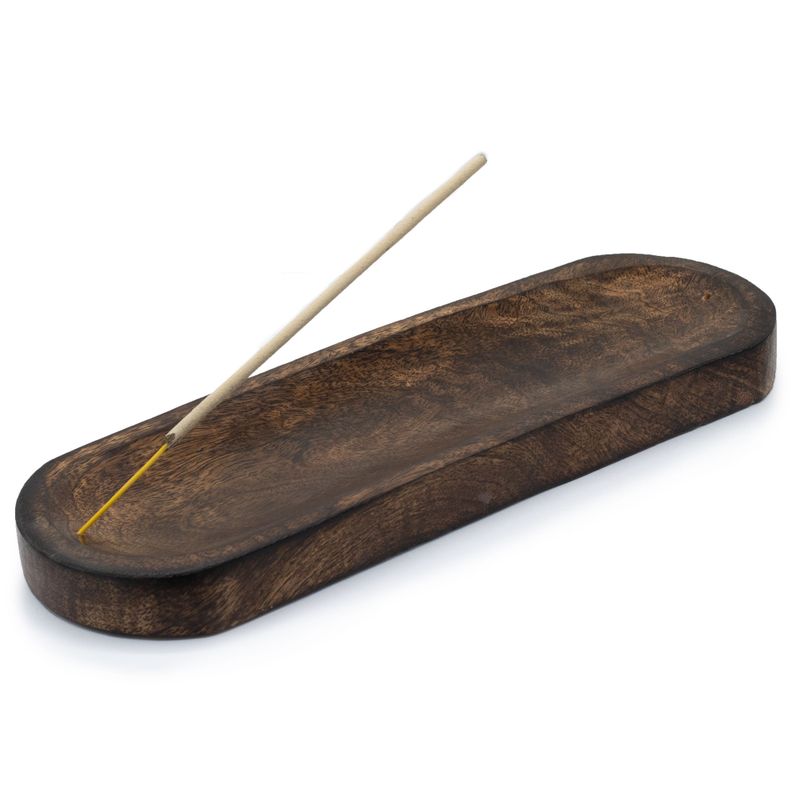 Stor Rökelsebricka 30x10cm - Klassisk Mangoträ