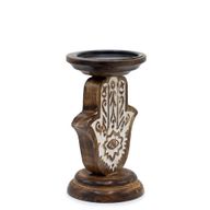 Ljushållare i Mangoträ - Hamsa - Liten 18x11cm
