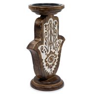 Ljushållare i Mangoträ - Hamsa - Stor 25x18cm