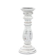 Klassisk Ljushållare - Vittvättad -  30x10cm - Medelstor