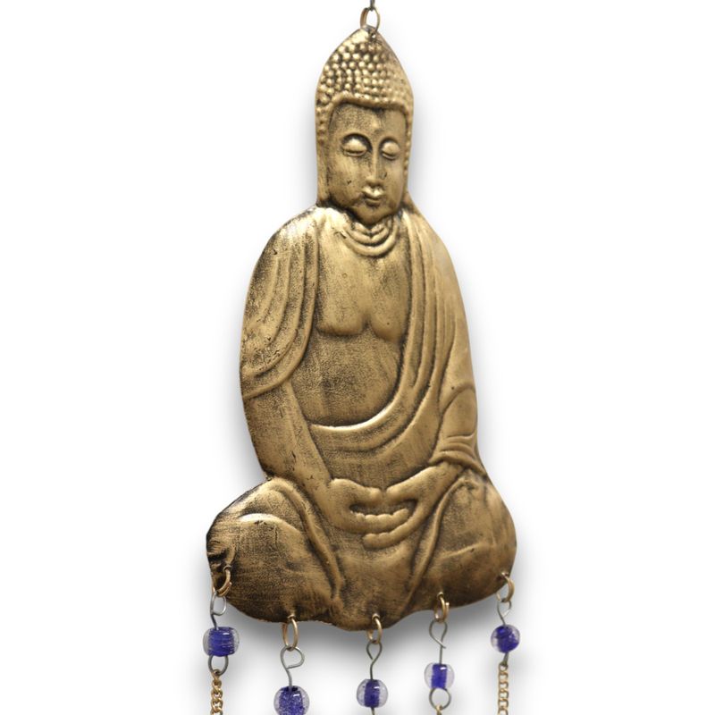 Indiskt Vindspel - Stor Buddha 5 Klockor
