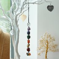 Hängande Prydnad med Chakrastenar - Sju Chakra Ädelstenschips