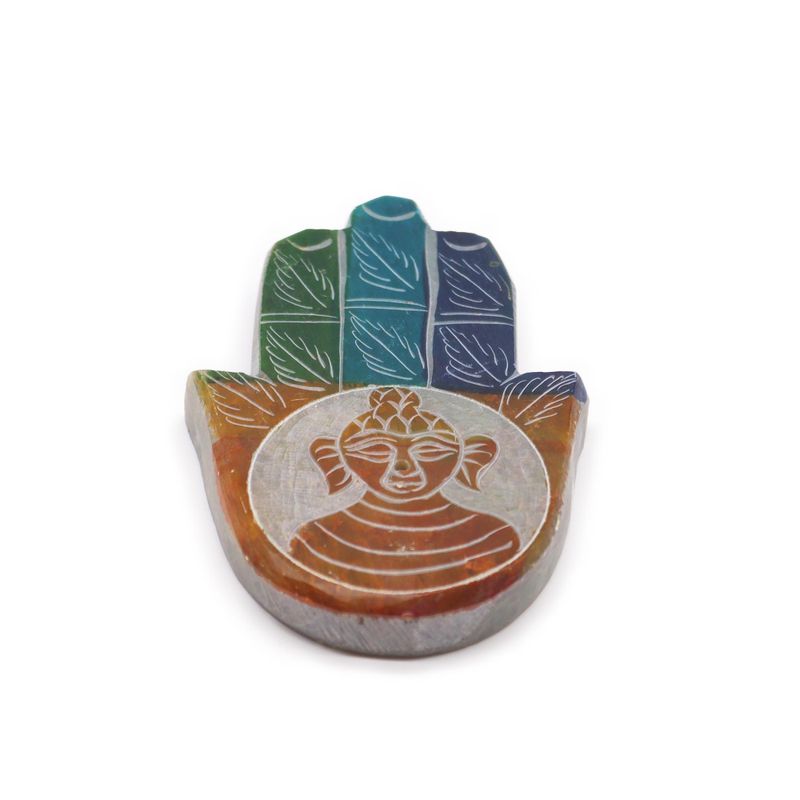 Rökelsehållare Hamsa i Täljsten - Buddha - 9x6cm