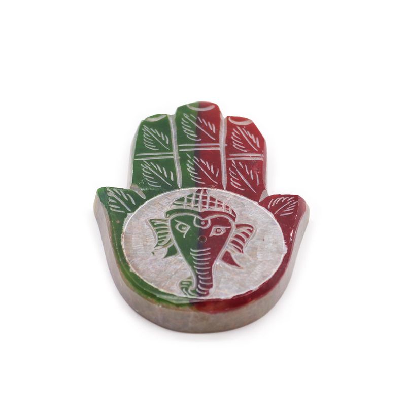 Rökelsehållare Hamsa i Täljsten - Ganesha - 9x6cm