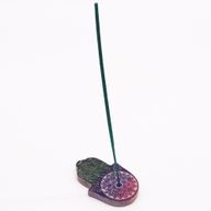 Rökelsehållare Hamsa i Täljsten - Lotusblomma - 9x6cm