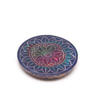 Rökelsehållare Skiva i Täljsten - Lotus i Lotus - 8cm