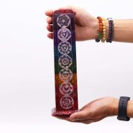 Rökelsehållare Fyrkantigt Torn i Täljsten - 7 Chakra - 25cm