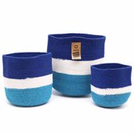 Set med 3 Korgar i Jute Onda Ögat - 15cm / 20cm / 25cm