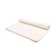 Liten Indisk Handvävd Bomullsmatta - 50x90cm - Gräddvit