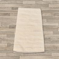 Liten Indisk Handvävd Bomullsmatta - 50x90cm - Gräddvit