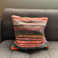 Kuddfodral av Återvunnen Trasmatta - 40x40cm - Flerfärgad