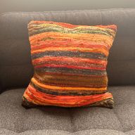 Kuddfodral av Återvunnen Trasmatta - 40x40cm - Nyanser av Orange