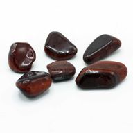 Afrikanska Tumlade Stenar - Tigeröga - Röd - Storlek 8-30mm (KG)