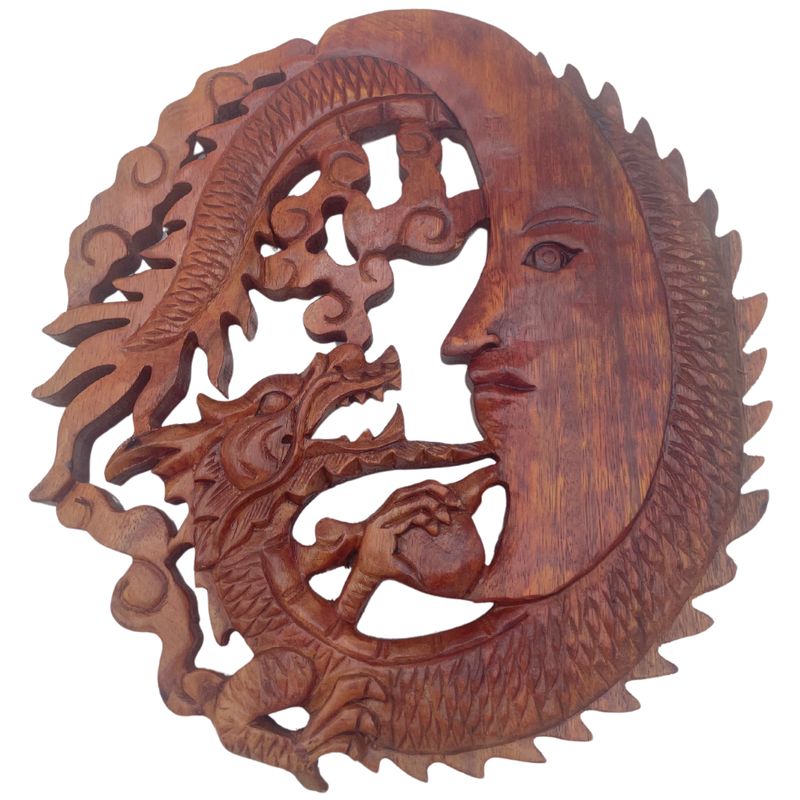 Måne & Drake Snidad Plakett - 30cm