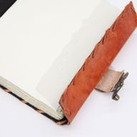 Ljusbrun Anteckningsbok - Onda Ögat - 160 Sidor med Rufsade Kanter - 20x15cm