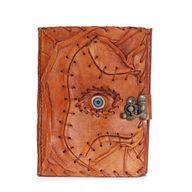 Ljusbrun Anteckningsbok - Onda Ögat - 160 Sidor med Rufsade Kanter - 17x12.5cm