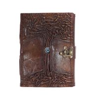 Mörkbrun Anteckningsbok - Onda Ögat - 160 Sidor med Rufsade Kanter - 17x12.5cm