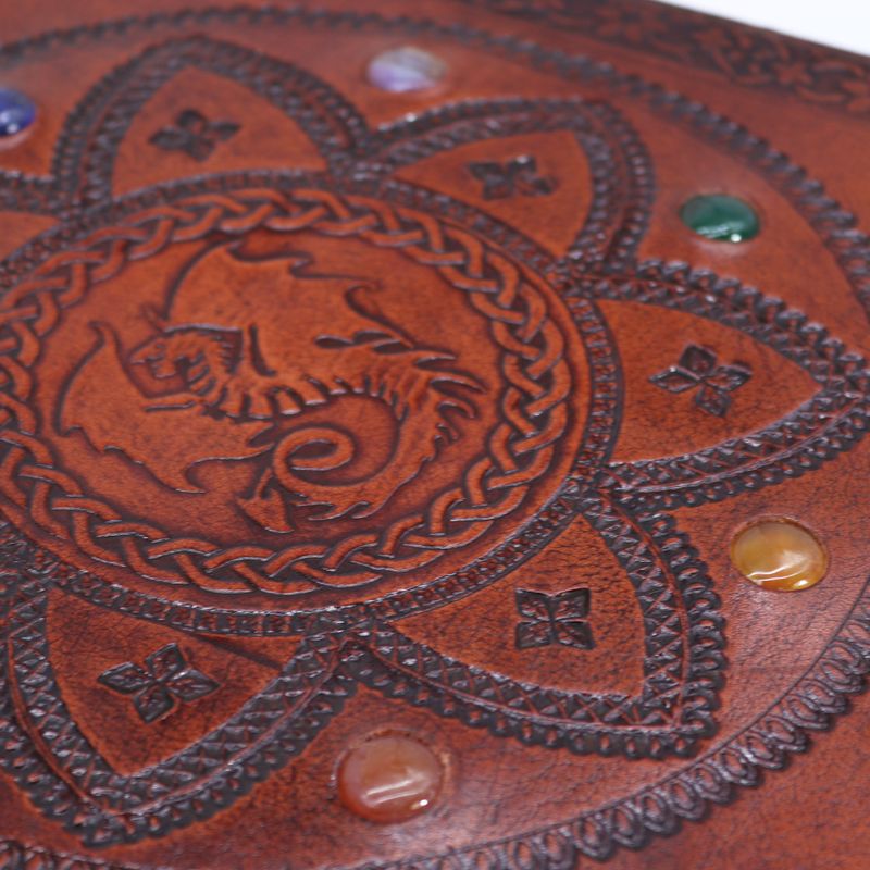 Extra Stor Anteckningsbok - Chakrastenar och Drake-Mandala 100 Sidor - 25x34cm