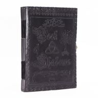 Stor Svart Anteckningsbok - Book of Shadows - 200 Sidor med Rufsade Sidokanter - 25x18x3cm