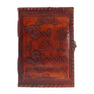 Stor Mörkbrun Anteckningsbok - Book of Shadows - 200 Sidor med Rufsade Sidokanter - 25x18x3cm
