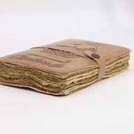 Beige Anteckningsbok - Checkmate - 200 Sidor med Rufsade Sidokanter - 20x15cm