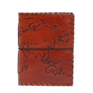 Brun Resedagbok med Snöre - 96 Sidor - 17x13cm