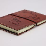 Brun Resedagbok med Snöre - 96 Sidor - 17x13cm