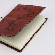 Brun Resedagbok med Snöre - 96 Sidor - 17x13cm