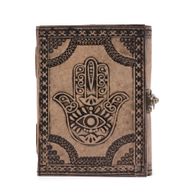 Hamsa - Esoterisk Anteckningsbok - Antikgrå - 200 Sidor - 17.5x12.5x3cm