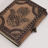 Hamsa - Esoterisk Anteckningsbok - Antikgrå - 200 Sidor - 17.5x12.5x3cm