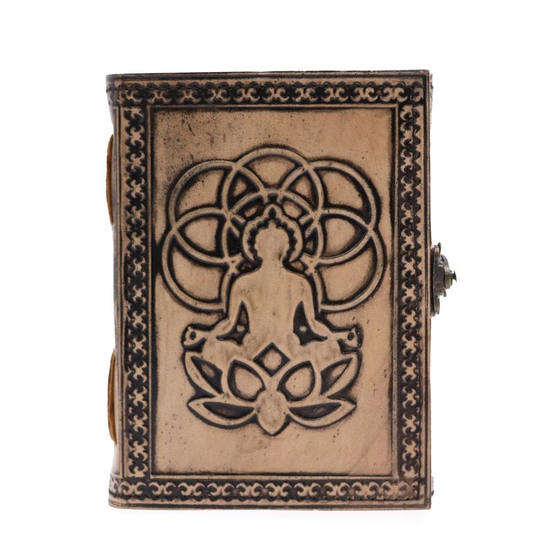 Buddha - Esoterisk Anteckningsbok - Ljusbrun - 200 Sidor - 17.5x12.5x3cm