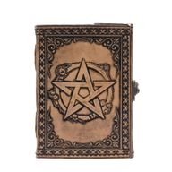Pentagram - Esoterisk Anteckningsbok - Antikgrå - 200 Sidor - 17.5x12.5x3cm