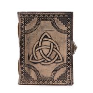Cirkel-Triquetra - Esoterisk Anteckningsbok - Ljusbrun - 200 Sidor - 17.5x12.5x3cm