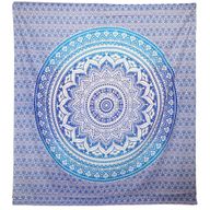Väggbonad / Strandfilt - Umrao-Mandala - Blå