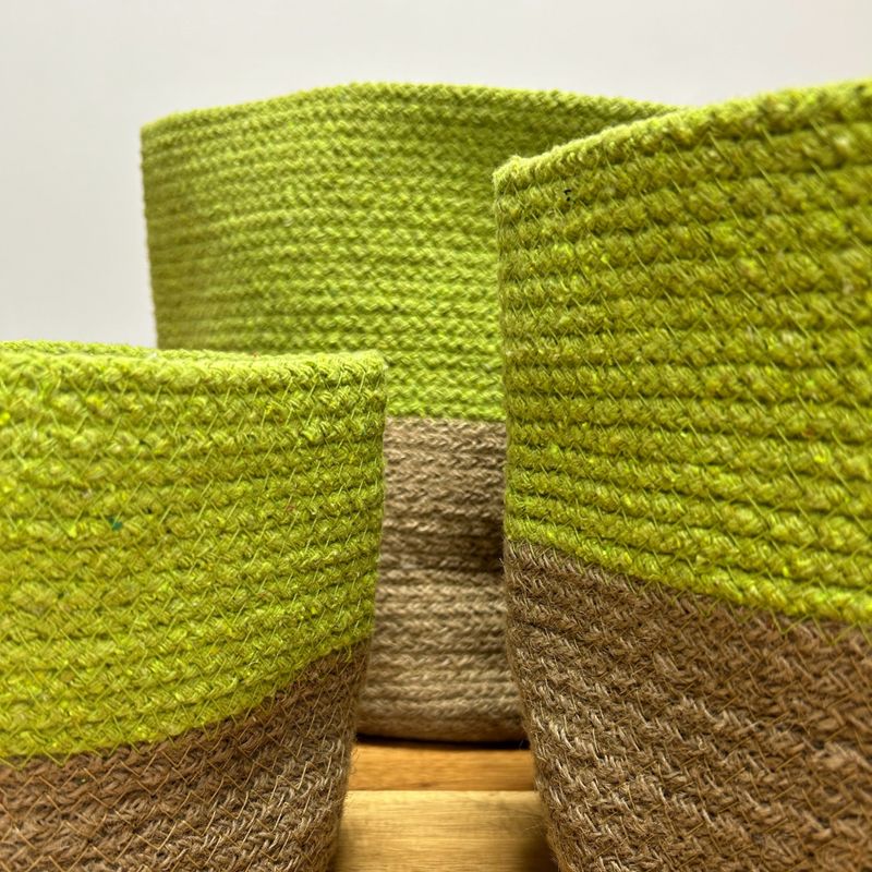 Bomull/Juterep Förvaringskorg Stor 25x25 cm orange