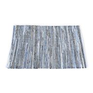 Stor Matta i Jute och Återvunnen Bomull - 130x170cm - Blå