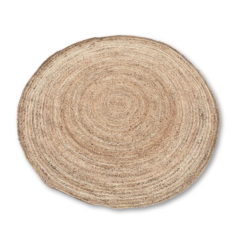 Stor Rund Matta i Mjuk Jute - 150cm