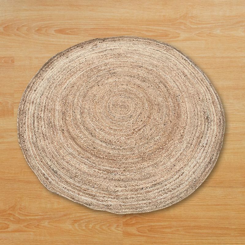 Stor Rund Matta i Mjuk Jute - 150cm
