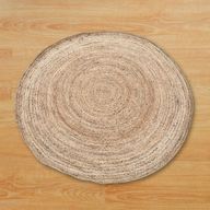 Stor Rund Matta i Mjuk Jute - 150cm