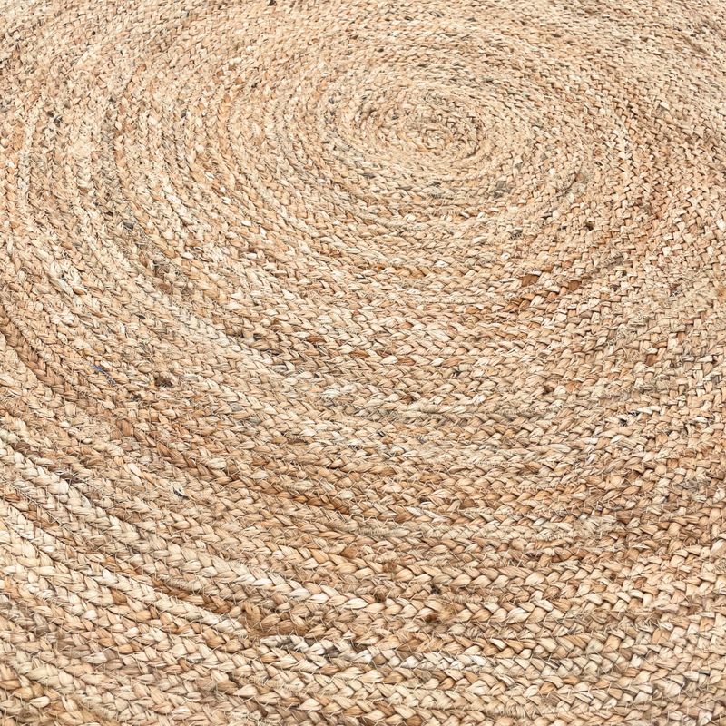 Stor Rund Matta i Mjuk Jute - 150cm