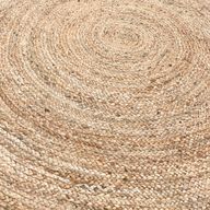 Stor Rund Matta i Mjuk Jute - 150cm